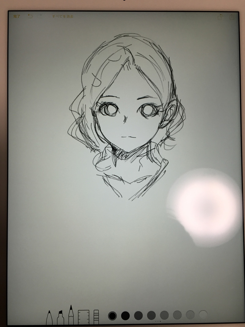 iPad Pro 指で落描き