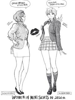 冬のミニスカート2タイプ