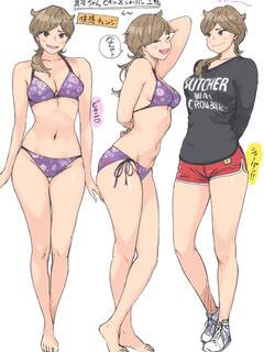 真琴ちゃん ビキニ&ショーパン 三態 ちょっと塗ってみた