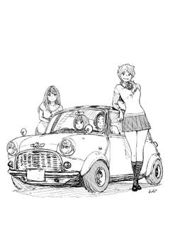 真琴ちゃんと見栄子とぷりんと真悠さん with MINI